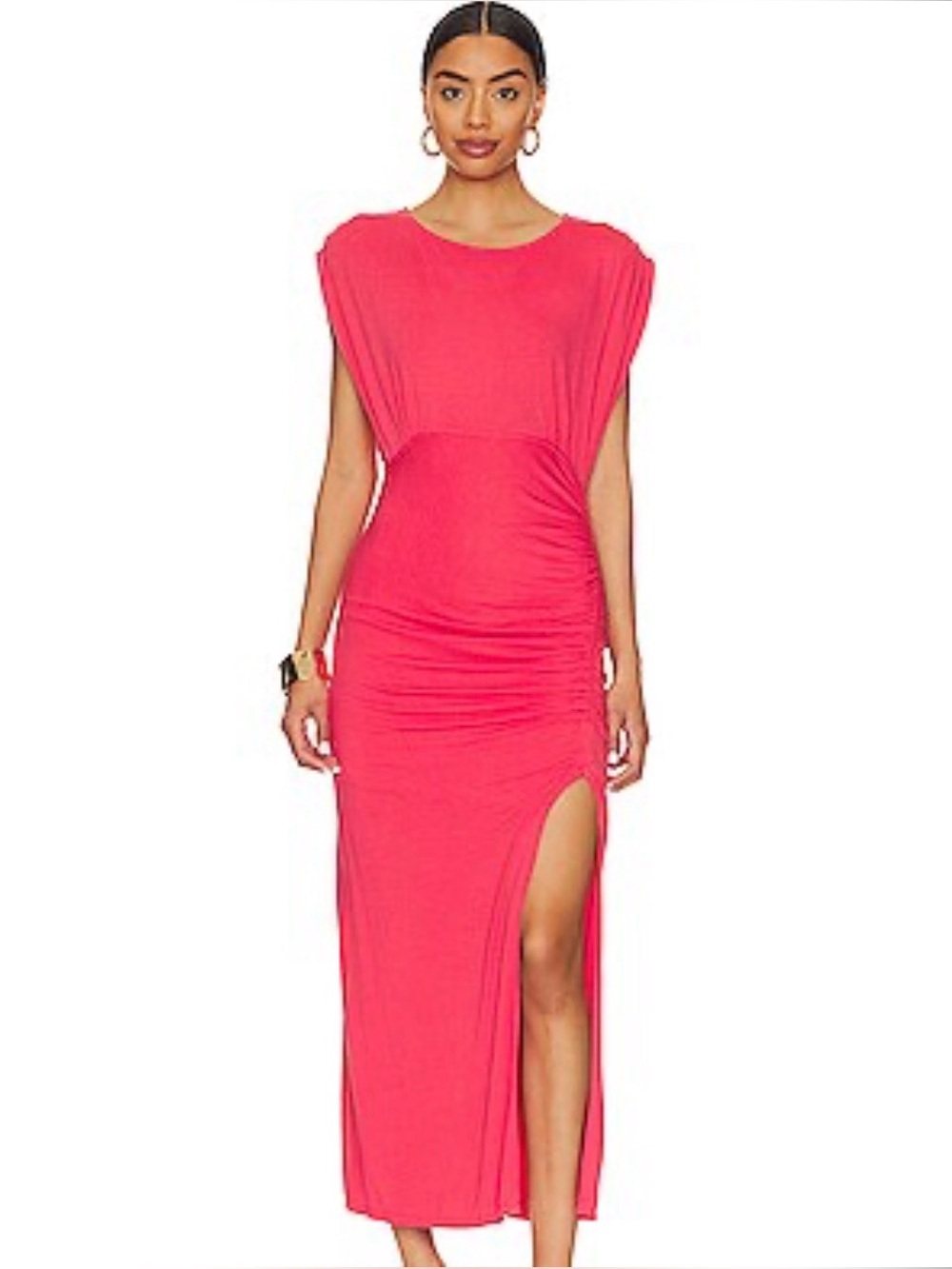 Free People Pink Backless Lakeside Midi Dress in Bella Rose Size Large NWT